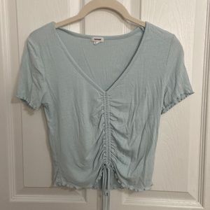 blue shirt